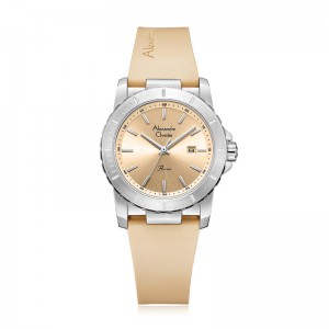 Alexandre Christie AC 6141 Silver Rosegold Rubber LDRSSLN